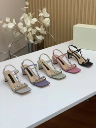 Sandali di strass SI di design di lusso con abbellimenti di cristalli e scarpe da banchetto, tacchi alti in vera pelle personalizzati, scarpe di fabbrica di alta qualità