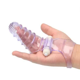 Sex Toy Massager stor storlek Silikon Vibrerande fingervibrator Massager Women Clitoris Stimulator Vaginal Slicks Anal Plug Kvinnlig Masturbator