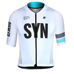 قمصان ركوب الدراجات تتصدر الصيف Syn Team Cycling Jersey for Men Biehler Syndicate Short Sleeve Jersey Bicycle Sports Riding Bicycle Stirts 230616