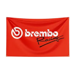 Bannerflaggor 90x150 cm Brembos Flag Polyester Tryckt racingbil för dekor 230616