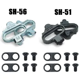 자전거 페달 SPD SM SH56 SH51 MTB 페달 클리트 단일 릴리스 M520 M540 M515 M505 M505 230617 용 멀티 릴리제 클리트 사이클링 신발 부품