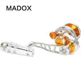Częsteczki Baitcasting Madox Slow Jigging Reel PE4 PE3 PE2 400M Max Drag 30kg 11bb Pełny metalowy alarm perkusji na morzu Trolling 2306617