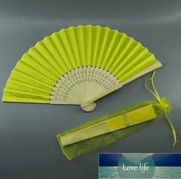 Personalized Print Engrave Wedding Favor Silk Fan Customized Name Cloth Hand Fan Gift Top Quality