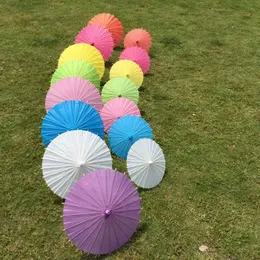 QUATILY 20/30/40/60cm中国の日本のペーパーパラソル紙傘のための花嫁介添人パーティーは夏の日陰の子供のサイズを好む