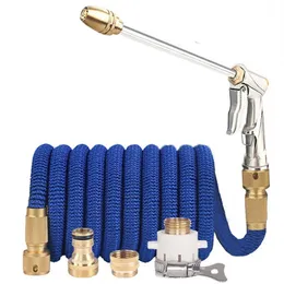 Tubi espandibili Magic Hose Pipe HighPressure Car Wash Spray regolabile Flessibile Giardino domestico Irrigazione Pulizia Pistola ad acqua 230616