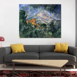 High Quality Handcrafted Paul Cezanne Painting Montagne Sainte-victoire and The Black Chateau Landscape Canvas Art Wall Decor