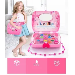 Schönheit Mode Baby Mädchen Make-Up Set Spielzeug Pretend Spielen Kosmetik Tasche Friseursalon Spielzeug Make-Up Tools Kit Kinder 230617