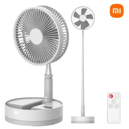 Fans P10 Foldable Fan Remote Control Typec Night Light Portable Floor Fan Air Cooler 10800mah 9 Inch Household Fan Rechargeable