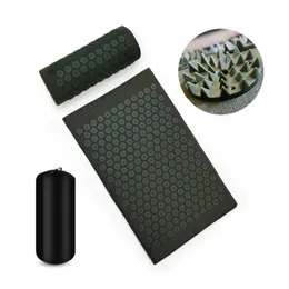 Yoga Mats Massager Yoga Mat Cushion Acupressure Massage Mat Set Spike Fitness Yoga Pilates Relieve Stress Back Pain Applicator Kuznetsov 230617