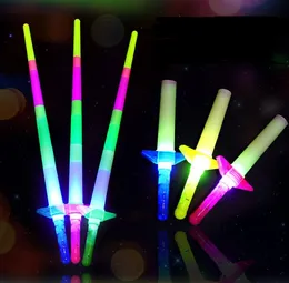 Telescopic Glow Sticks Flash Light Up Toy Fluorescent Sword Concert Activities Props Christmas Carnival Light Stick Toys SN809