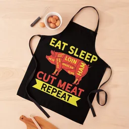 Cutting Cape Butcher Eat Sleep Cut Meat Repeat Apron aprons ladies kitchen apron women professional kitchen apron 230616