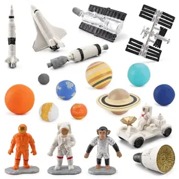 Action Toy Figures Simulação Plastic Outer Space Toys Nine Planets Model Solar System Planet Figure Playsets Science Educational toys 19PCS 230617