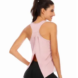 Yoga Outfit Backless Shirt Tops for Women Split Breathable Quick Dry Workout Crop Top Sport For Fitness 230522