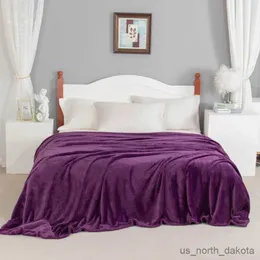 Cobertores Cobertor para Cama Roxo Fleece para Sofá Colcha Macia Cobertores King Size 230x250cm R230617