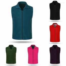 Men's Tank Tops Autumn Winter Loose Size Sleeveless For Women Fleece Vests Jacket Ladies Fashion Zipper Casual Waistcoat