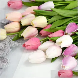 Dekoratif Çiçek Çelenkler Yapay İpucu Çiçek Buket gerçek dokunuş PE köpüğü Dekorasyon için Sahte Ev Bahçesi Dekoraive Drop Dh1sw