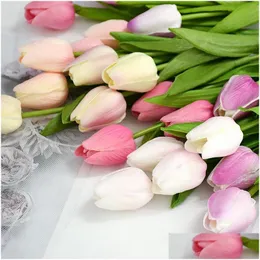 Decorative Flowers Wreaths Artificial Tip Flower Bouquet Real Touch Pe Foam Fake For Decoration Home Garden Decoraive Drop Dh1Sw