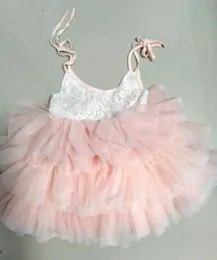 Vestidos de menina 2023 verão crianças vestido de princesa bebê meninas fio estilingue flor renda 2-5 anos atacado lotes de roupas a granel