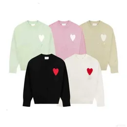 Designer Mens Paris Sweaters De Coeur Love Jacquard Crew Neck Sweater Fashion Brandwear för män och kvinnor
