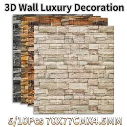 壁ステッカーセルフ接着剤泡の壁紙家の装飾防水3Dレンガパネルリビングルームベッドルーム紙の装飾230616
