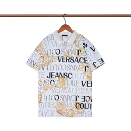 2023men's Polo Shirt Chest Letter Men's Designer T-shirt Kort ärmskjorta överdimensionerad lös casual t-shirt bomullstopp Herrarna Dunks