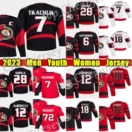 #7 Brady Tkachuk Reverse Retro camisa de hóquei 12 Alex DeBrincat 28 Claude Giroux Thomas Chabot Tim Stutzle Drake Batherson Josh Norris Jakob Chychrun jerseys