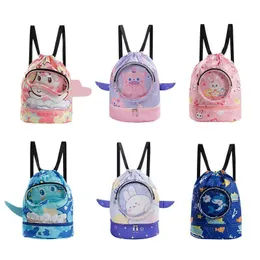 Outdoor Bags Childrens Swimming Bag Wet And Dry Separation Boys Girls Pool Waterproof Beach Equipment Kids Swim Backpack 230617