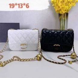 Designer Bolsa Channell Bag Estilo Quadrado Fat Boy Pequena Bola Dourada Francês Lingge Chain Bag Moda Versátil Bolsa De Ombro Retro Crossbody Bag