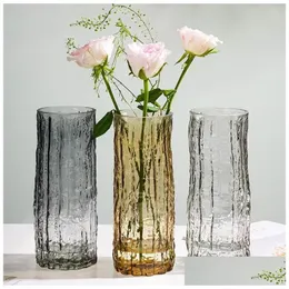 Vases European Simple Creative Transparent Colorf Glass Vase Living Room Tabletops Smallmouth Home Flower Crafts Decor Drop Delivery Dhsnk