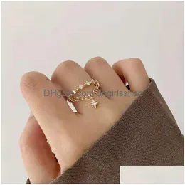 Pierścienia Pierścienia Północne dla kobiety w kształcie gwiazdy mody mody miłosna biżuteria kobiety dan prezent upuszcza dostawa dhcj9