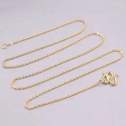 Kedjor solid 24k gul guld rolo o kedjehalsband 16 "l 0,9 mmw kvinnor d rent