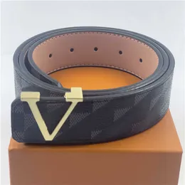 Designer Belt Fashion Luxury Plaid Presbyopia Striped Leather Men and Women Belts 3,8 cm breda med Box AAA 16elwua2ji