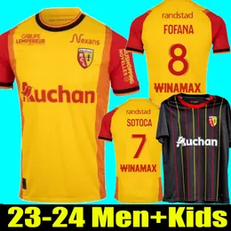 23 24 RC Lens Home away maillot soccer jerseys 2023 2024 KAKUTA OPENDA 11 GANAGO SOTOCA FOFANA GRADIT FORTES Men Kids Football Shirts