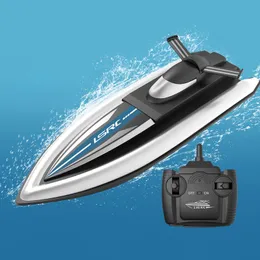 Electric RC Boats 24G RC 경쟁 조정 보트 제어 거리 80m 워터 스피드 보트 장난감 최대 속도 20kmh USB 소년 소녀 소녀 230616
