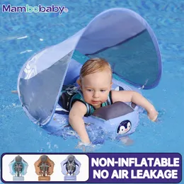 Plack Play Water Fun Mambobaby Baby Base Float Blackroof Mata dla niemowląt nie nadmuchiwana boja Natation z Parasol Beach Toys 3 24 miesiące 230617