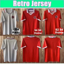 1994 1996 Szwajcarska męskie koszulki piłkarskie Ohrel Sforza Chapuisat Home Red Away White Short Shirt Football Mundurs