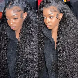 Кружевное фронтальное прямая человеческая парик для волос Бразилия 28 дюйм 30 дюймов подходит для чернокожих женщин влажная волна и синтетическая волна.