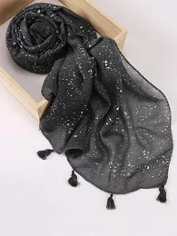 Sciarpe Cotone Prospettiva Hijab Femme Musulman Donne Sparkly Glitter Beach Wrap Sciarpa di Seta Scialle Bandana Silenziatore Bufandas Mujer