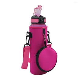 Garrafas de água Suporte de garrafa de neoprene isolado Bolsa de jarro 1000 ML com alça de ombro ajustável