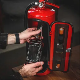 Minibar Extincteur Déco Avec 7 Accessoires - Verres à Shot, Pierres à Whisky, Verseur, Briquet - Cadeau Original Pour Homme