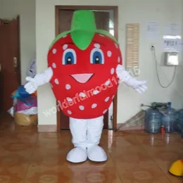 Performance Tasty Red Strawberry Mascot Costumes Carnival Hallowen presenter unisex vuxna fancy party spel outfit semester utomhus reklamdräkt kostym
