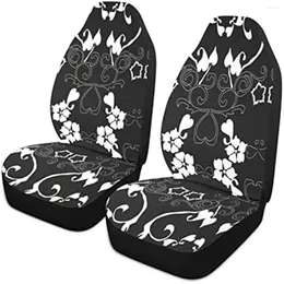 Car Seat Covers Ewig Plant Leaf Print 2pcs Universal Cover With Individual Creative Printing Pattern Durable Quick Inst