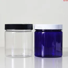 12pcs 500ml pote de exposição de plástico redondo azul transparente transparente pote de creme cosmético transparente recipiente de bálsamo embalagem de amostraboa quantidade Qtqgd