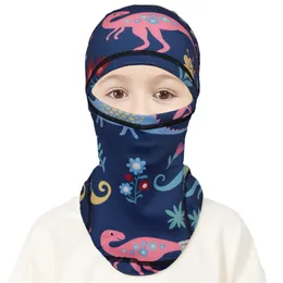 Bonés Ciclismo Máscaras Crianças Balaclava Chapéu Protetor Facial Máscara Ciclismo À Prova De Vento Esqui Antiestático Meninas Meninos Gorro de Inverno Mascarado Capuz Capuz 6-12 T 230617