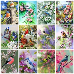 غرزة Everyshine Full Square Diamond Painting Animals 5D DIY Diy Diamond Pircebery Bird Rhinestones Picture Mosaic Home Decor