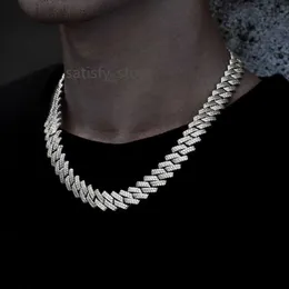 Hip Hop Necklace 925 Sterling Silver 10mm Iced Out Moissanite Cuban Link Chain