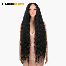 Peruca de renda sintética parte profunda 40 polegadas longa onda profunda perucas de cosplay marrom branco perucas de renda sintética para mulheres negras 230524