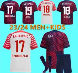 23/24 RB Nkunku Lipzigs Silva Soccer Jerseys 2023 Concept RBL Football Shirt Haidara Olmo Szoboszlai Poulsen Klosterman Forsberg Laimer Men Kid Kit Kit Kit Kit