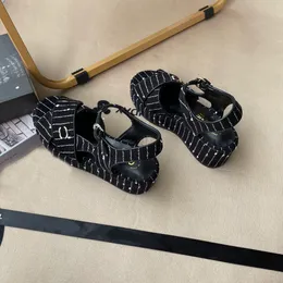 2023 summer platform sandals female designer luxury brand platform shoes open toe wedges with waterproof platform elevating shoes Two versions