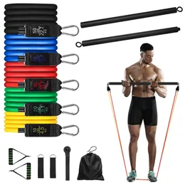 Faixas de resistência para exercícios de fitness Tubo de corda elástica Faixa de borracha elástica abrangente Expansor de treinamento Equipamento de barra de pilates 230617